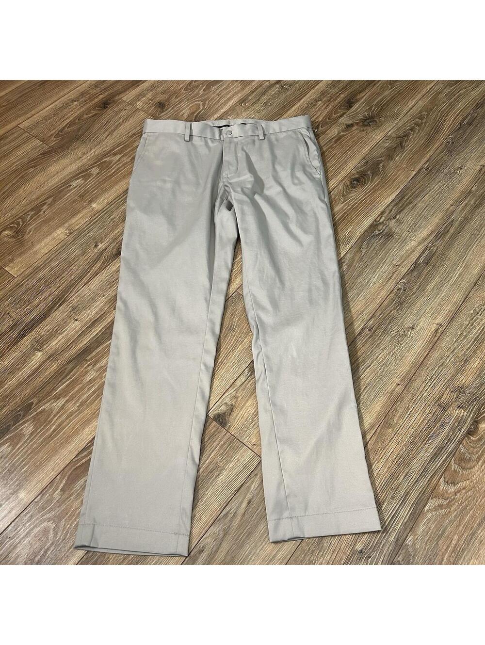 Brooks Brothers Advantage Chino Soho 33x30 Tan Wrinkle Free Stretch Preppy
